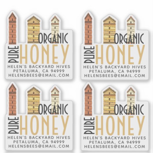 Custom Mini versteckt reines Bio Honig Clear Label (Vorderseite)