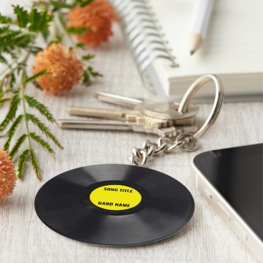 Custom Mini Vinyl LP Keychain Schlüsselanhänger (Seite)
