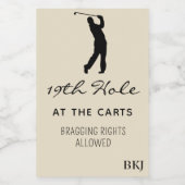 Custom Mini Wein 19. Loch (10) Golf Mini Weinetikett (Einzelnes Label)