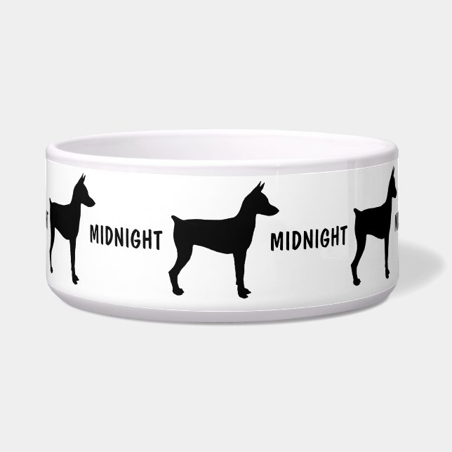 Custom Miniature Pinscher Dog Bowl Napf (Vorderseite)