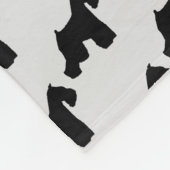 Custom Miniature Schnauzer Dog Silhouette Fleecedecke (Ecke)