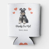 Custom Miniature Schnauzer Pet Wedding Can Cooler Dosenkühler (Vorderseite)