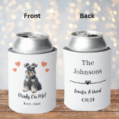 Custom Miniature Schnauzer Pet Wedding Can Cooler Dosenkühler