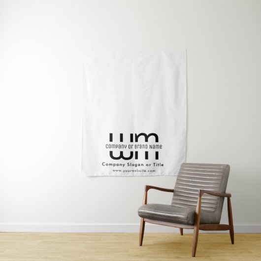 Custom Minimal Business Table Runner Banner White Wandteppich (Beispiel)