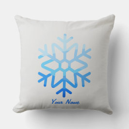 Custom Minimal CoolÄsthetische Snowflake Lightblue Kissen