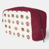 Custom Minimal Indian Floral Block Print Style Waschbeutel (Rechte Ecke)