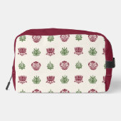 Custom Minimal Indian Floral Block Print Style Waschbeutel (Rückseite)