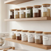 Custom Minimal Kitchen Storage Labels