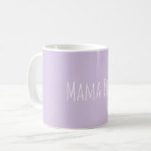 Custom Minimal Mama Bear Lilac Lila Kaffeetasse (Vorderseite Links)