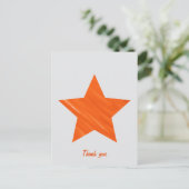 Custom Minimalis Geometric Modern Orange Star Postkarte (Stehend Vorderseite)