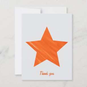 Custom Minimalis Geometric Modern Orange Star Postkarte