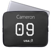 Custom Minimalist American Athlete Monochromatic  Laptopschutzhülle (Vorderseite)