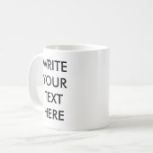 Custom Minimalist Black Text White Kaffeetasse (Vorderseite Links)