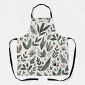 Custom Minimalist Botanical Cooking Schürze (Vorderseite)