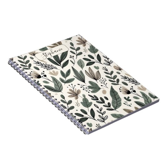 Custom Minimalist Botanical Journal Design Notizblock (Rechte Seite)