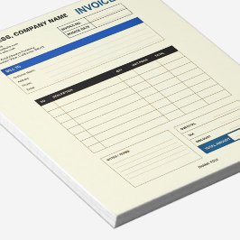 Custom Minimalist Business Invoice Sales Receipt Notizblock