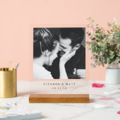 Custom Minimalist Couple Photo Wedding Clear Acrylschild (Hochzeit)