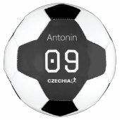 Custom Minimalist Czech National Athlete  Fußball (Vorderseite)