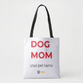 Custom Minimalist Dog Mom Tote – Personalized Pet  Tasche (Vorderseite)