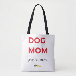 Custom Minimalist Dog Mom Tote – Personalized Pet  Tasche