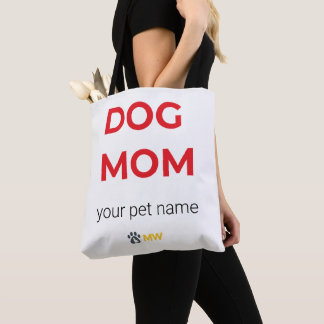 Custom Minimalist Dog Mom Tote – Personalized Pet  Tasche