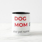 Custom Minimalist Dog Mom Two-Tone Mug – Personali Tasse (Zentrum)