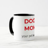Custom Minimalist Dog Mom Two-Tone Mug – Personali Tasse (Vorderseite Links)