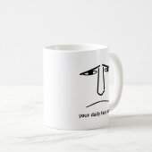 Custom Minimalist Expression Design Man Face Kaffeetasse (VorderseiteRechts)
