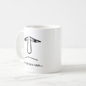 Custom Minimalist Expression Design Man Face Kaffeetasse (Vorderseite Links)