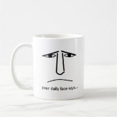 Custom Minimalist Expression Design Man Face Kaffeetasse (Links)