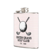 Custom Minimalist Golf Club Logo Design Flask Flachmann (Links)