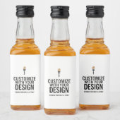 Custom Minimalist Personalized Company Branded  Alkoholflaschenetikett (Flaschen)
