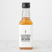 Custom Minimalist Personalized Company Branded  Alkoholflaschenetikett (Vorderseite)