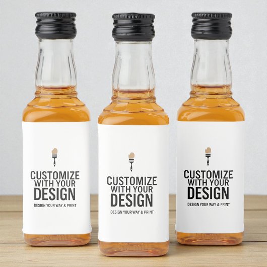 Custom Minimalist Personalized Company Branded  Alkoholflaschenetikett