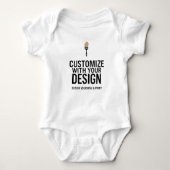 Custom Minimalist Personalized Company Branded Baby Strampler (Vorderseite)