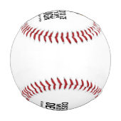 Custom Minimalist Personalized Company Branded Baseball (Rückseite)