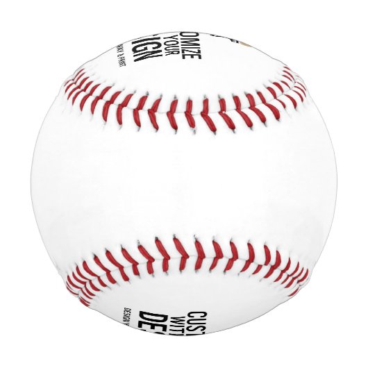 Custom Minimalist Personalized Company Branded  Baseball (Rückseite)