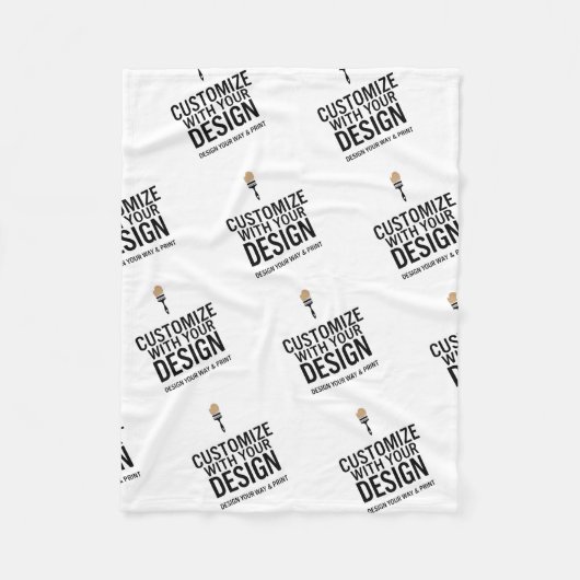 Custom Minimalist Personalized Company Branded  Fleecedecke (Vorderseite)