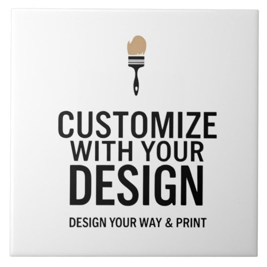 Custom Minimalist Personalized Company Branded  Fliese (Vorderseite)