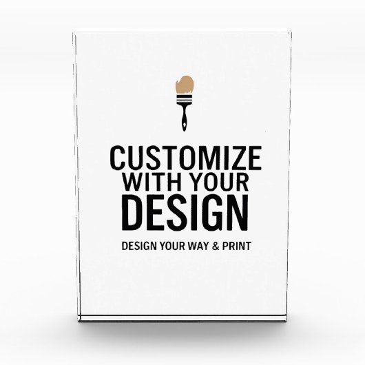 Custom Minimalist Personalized Company Branded Fotoblock (Vorderseite)