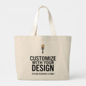 Custom Minimalist Personalized Company Branded Jumbo Stoffbeutel (Rückseite)