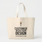 Custom Minimalist Personalized Company Branded  Jumbo Stoffbeutel (Vorne)