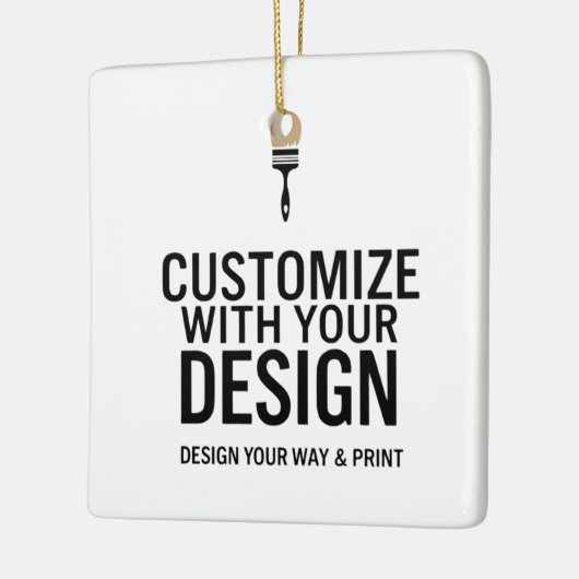 Custom Minimalist Personalized Company Branded  Keramikornament (Links)