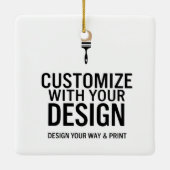 Custom Minimalist Personalized Company Branded Keramikornament (Rückseite)