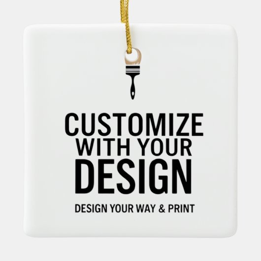 Custom Minimalist Personalized Company Branded  Keramikornament (Vorderseite)