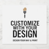 Custom Minimalist Personalized Company Branded  Schaumweinetikett (Einzelnes Label)