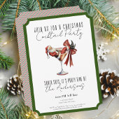 Custom Minimalist Santa Cocktail Christmas Party Einladung