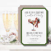 Custom Minimalist Santa Cocktail Christmas Party Einladung