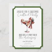 Custom Minimalist Santa Cocktail Christmas Party Einladung (Vorderseite)