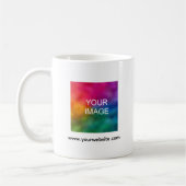 Custom Minimalist Upload Your Photo Image Here Kaffeetasse (Links)